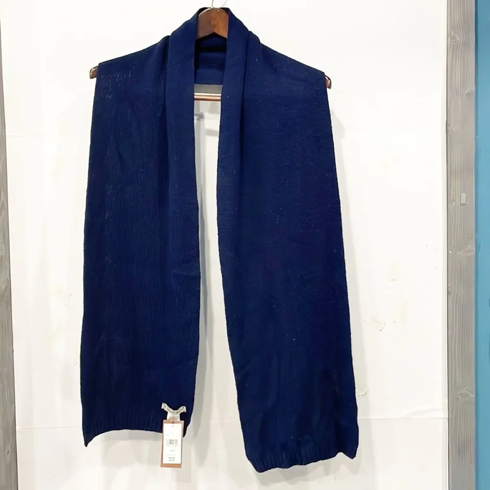 NEW An‎ Original Penguin Blue Men's Knit Scarf NWT Classic Minimalist Preppy